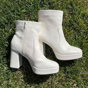 White High Heels Platforms